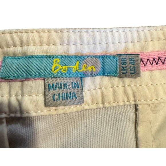 Retro Boden Floral Cotton Skirt With Side Zipper & Pockets Size US 4 - Picture 4 of 8